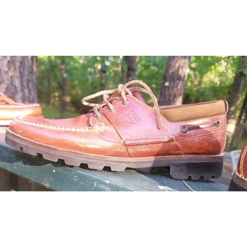 Cole Haan Mens Casual Leather Boat Shoe w Rugged Sole Rubber Grip sz 11 Gorpcore